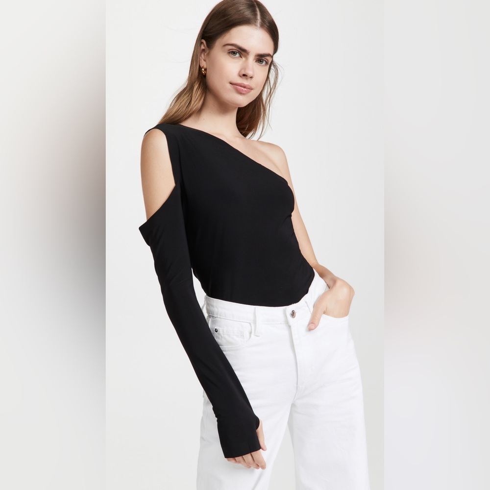 Norma Kamali One Shoulder Blouse